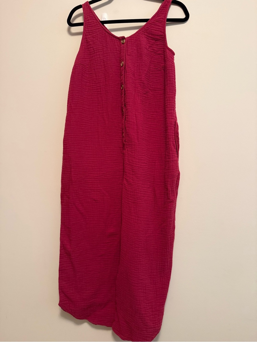 Women’s Fuchsia Button-Front Maxi Skirt